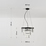 Crystal pendant light with transparent crystals - Kristal