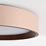 Ceiling lamp Nardia with integrated LED and 3-step dimmable Ø39 cm in beige with wood accent