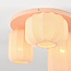 3-light Japandi ceiling light Sandel