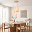 Japandi pendant light Morra 3-light fabric