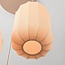 Japandi pendant light Morra 3-light fabric