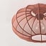 Ceiling lamp Linen with round terracotta pink fabric shade