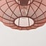 Ceiling lamp Linen with round terracotta pink fabric shade