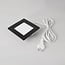 Square LED downlight 6W adjustable colour temperature - 120 x 120mm black