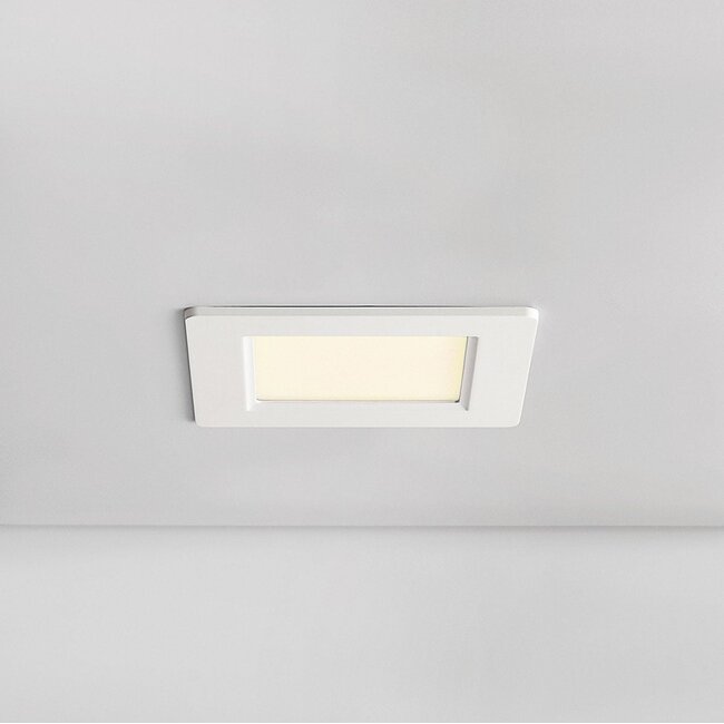 Square LED downlight 6W adjustable colour temperature - 120 x 120 mm