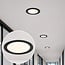 Round LED downlight 18W adjustable colour temperature - diameter 225 mm black