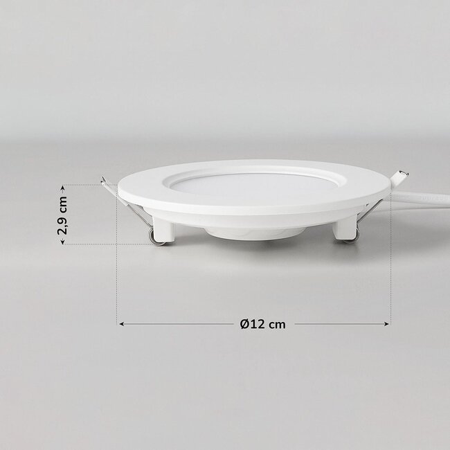 Round LED downlight 6W with adjustable colour temperature - diameter 120 mm