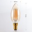 E14 dimmable LED filament candle bulb C35 with amber glass 4.5W 2200K