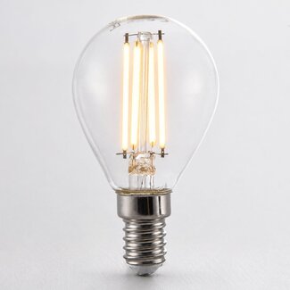 E14 dimmable LED filament bulb G45 with clear glass 4.5W 2700K