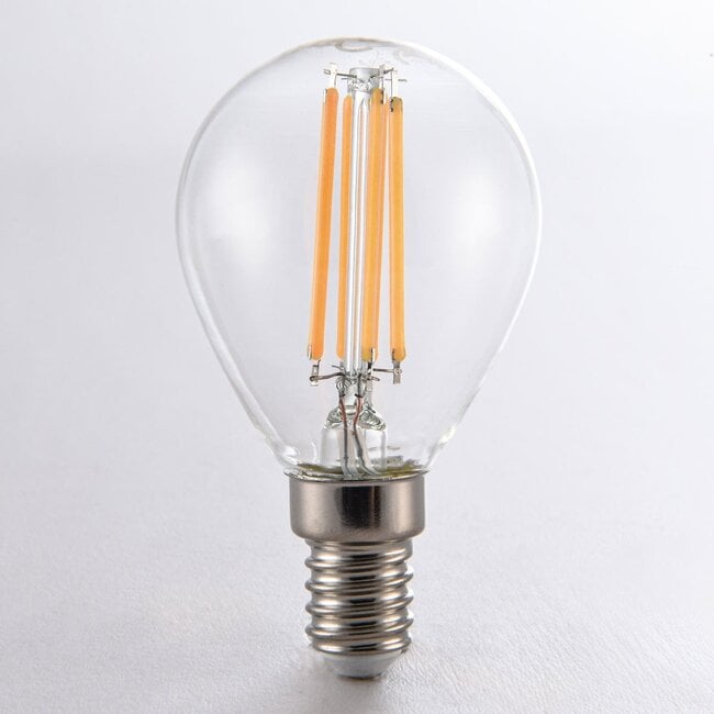 E14 3-step dimmable LED filament bulb G45 with clear glass 4.5W 2700K
