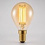 E14 3-step dimmable LED filament bulb G45 with amber glass 4.5W 2700K