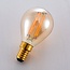 E14 3-step dimmable LED filament bulb G45 with amber glass 4.5W 2700K