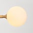 6-light pendant light Aster - beige with opal white glass