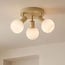 3-light ceiling light Orlando - beige with opal white glass