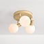 3-light ceiling light Orlando - beige with opal white glass