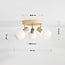3-light ceiling light Orlando - beige with opal white glass
