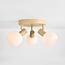 3-light ceiling light Orlando - beige with opal white glass