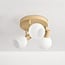 3-light ceiling light Orlando - beige with opal white glass
