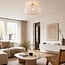 Ceiling lamp Ecruva with light beige fabric shade