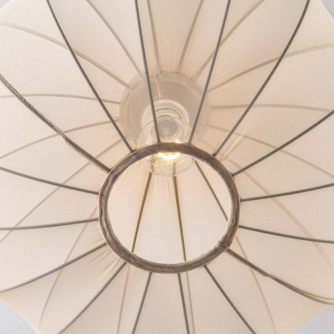Ceiling lamp Ecruva with light beige fabric shade