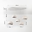 5-light Wabi-Sabi pendant light Klori white stone effect