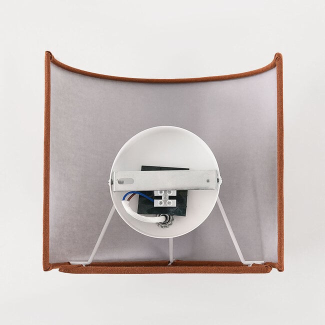 Fabric wall lamp Tova in brown