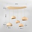 5-light Wabi-Sabi pendant light Klori sand beige stone effect
