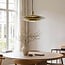 Pendant lamp Alfyn with layered shades in khaki green