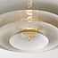 Pendant lamp Alfyn with layered shades in khaki green