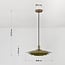 Pendant lamp Alfyn with layered shades in khaki green