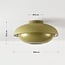 Ceiling lamp Ofelia with layered shades in khaki green