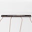 4-light pendant light Travé in travertine (natural stone) and wood
