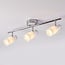 Modern 3-light ceiling spotlight Kali in silver