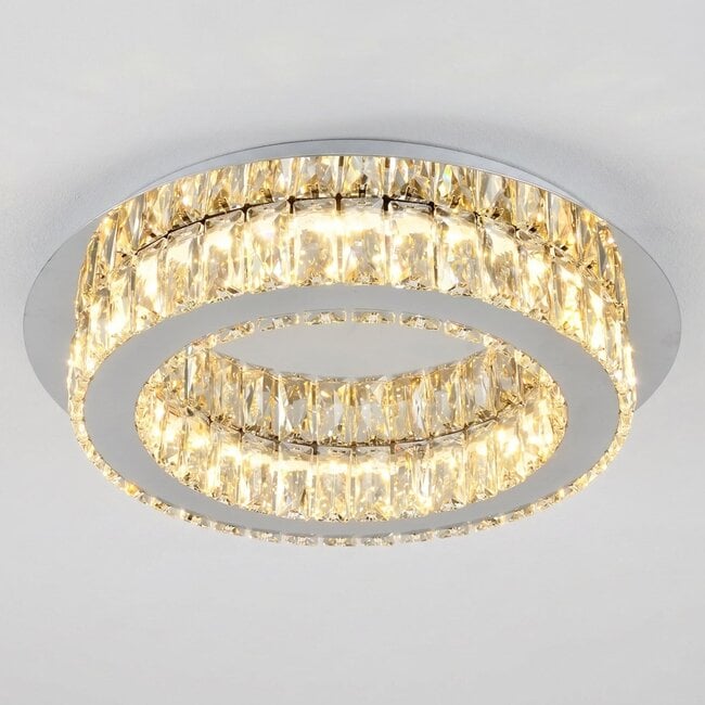 3-step dimmable ceiling light Diamond - crystal with chrome