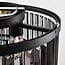 Royce 3-light ceiling light - black with smoked glass