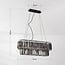 3-light luxury pendant light Kristo with smoked crystal glass