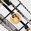 3-light luxury pendant light Kristo with smoked crystal glass