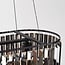 3-light luxury pendant light Kristo with smoked crystal glass
