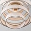 Ceiling lamp Mavro with layered linen shades in off-white