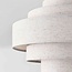 Ceiling lamp Mavro with layered linen shades in off-white