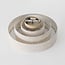 Mavro ceiling light with layered linen shades in off-white