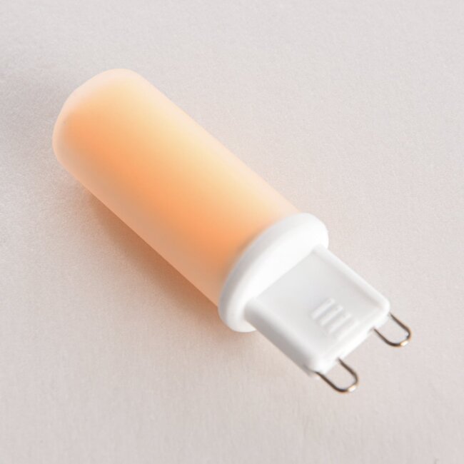 Dimmable G9 LED spotlight, opal white glass, 2700K, 2.2W