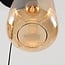 3-light pendant lamp Pendu in gold with amber glass