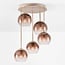 Ceiling lamp Carat with ombre glass in beige