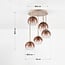 Ceiling lamp Carat with ombre glass in beige