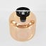Ceiling lamp Soli in black with amber glass