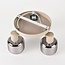 3-light swivelling ceiling light sand beige with smoked glass and mirror effect - Klarina