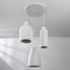 Kage 3-light pendant light - white stone effect