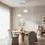 Ishi compact 3-light pendant light - white stone effect