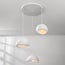 Ishi compact 3-light pendant light - white stone effect
